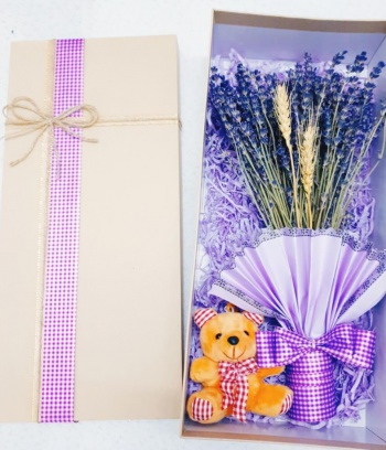 Combo Lavender + gấu bông mini xinh xắn