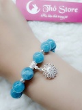 Vòng tay đá phong thủy màu xanh ngọc 0