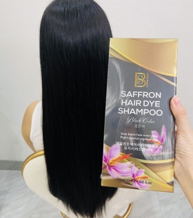 Dầu Gội Phủ Bạc Saffron - Tóc Đen Mượt Tự Nhiên, Không Hóa Chất