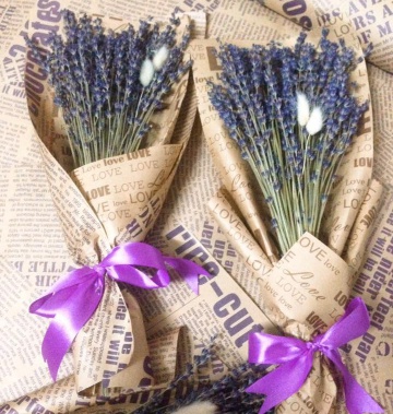 Bó hoa lavender - oải hương khô 150 cành kèm hộp
