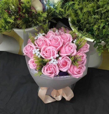 Giỏ hoa hông sáp Thơm cao cấp