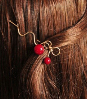 Kẹp tóc hình học Hàn Quốc  Quả Cherry