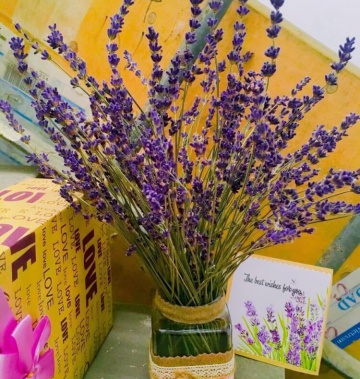 Lọ hoa Lavender để bàn cao cấp