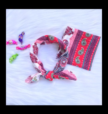 Turban vuông họa tiết